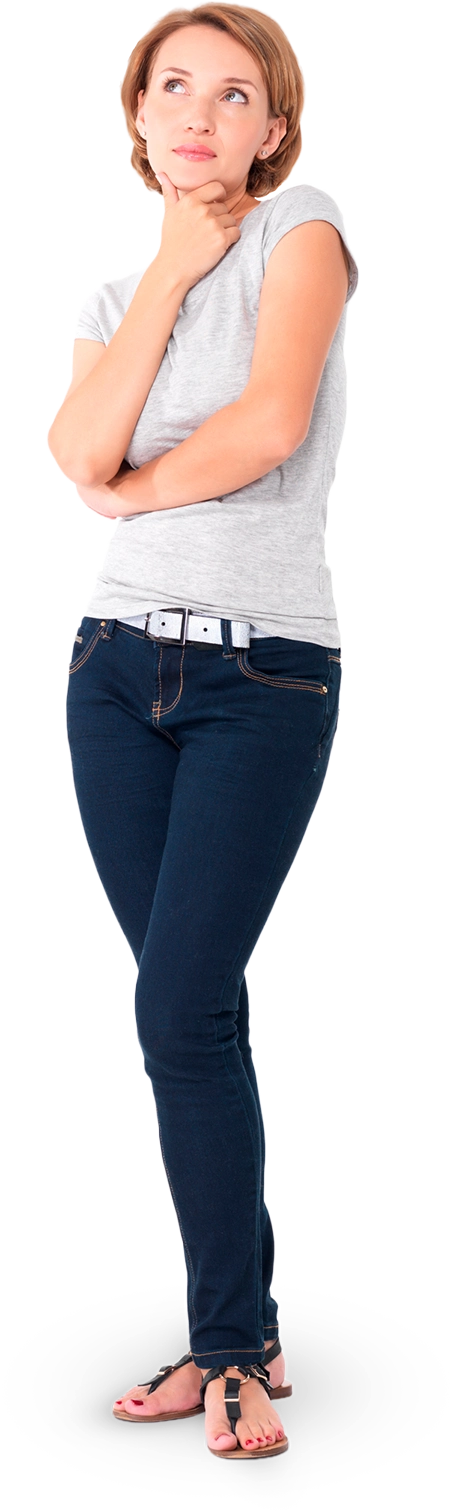 Mujer pensando en Salud Nacional