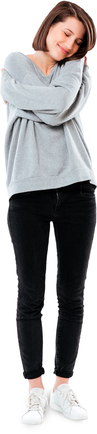 Mujer abrazandose en Salud Nacional